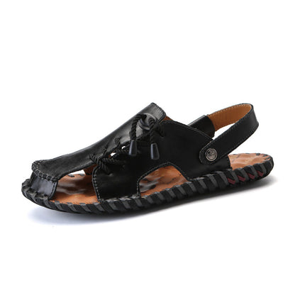 Herren Leder-Sandalen Schnellschnürsystem Robust Bequem