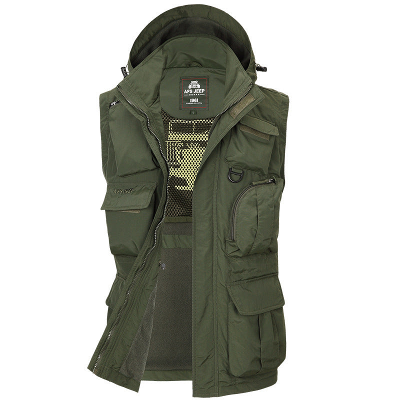 Herren Outdoor-Jacke Wasserdicht Mit Abnehmbarer Füllung