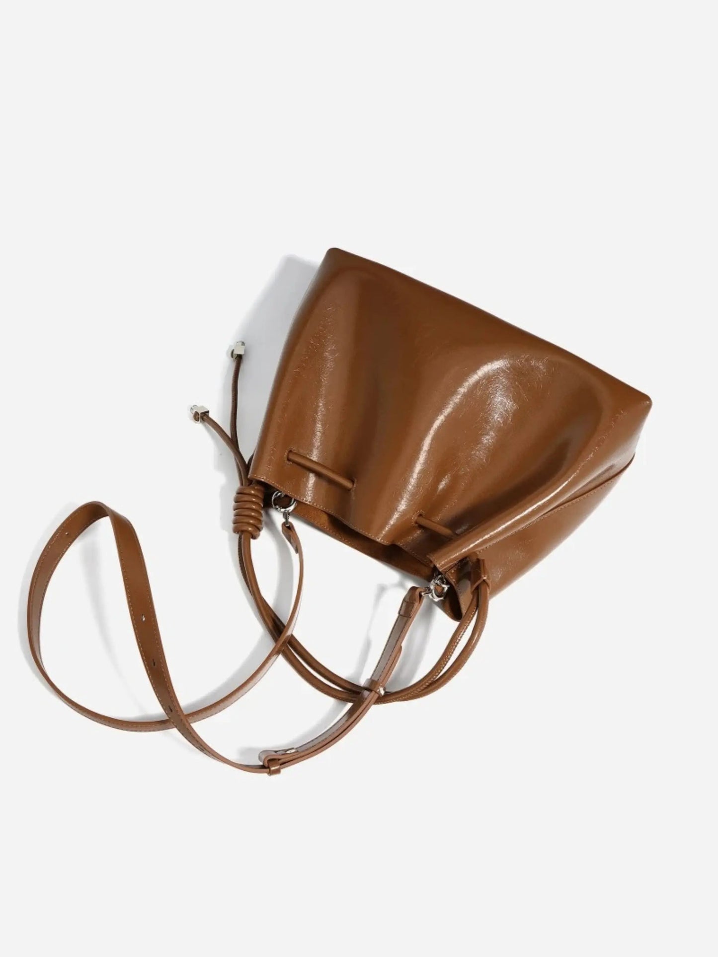 Elegante Damenhandtasche Glänzend mit Kordelverschluss