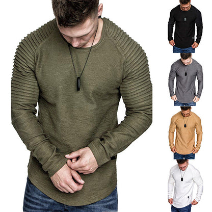 Herren Langarmshirt Modern Rippdesign Slim Fit