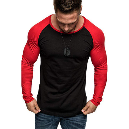 Herren T-Shirt Langarm Raglan Sportlich Modern