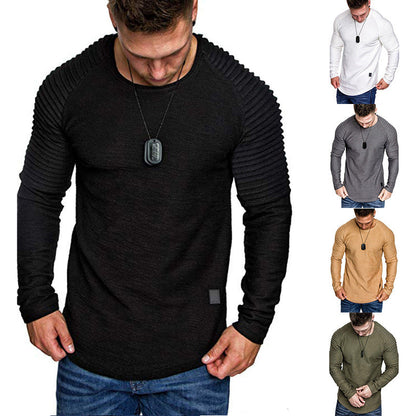 Herren Langarmshirt Modern Rippdesign Slim Fit - BerlinGlamour