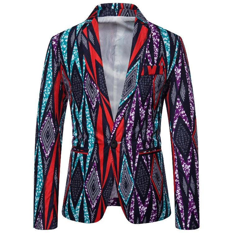 Herren Blazer Modern Geometrisches Muster Slim Fit