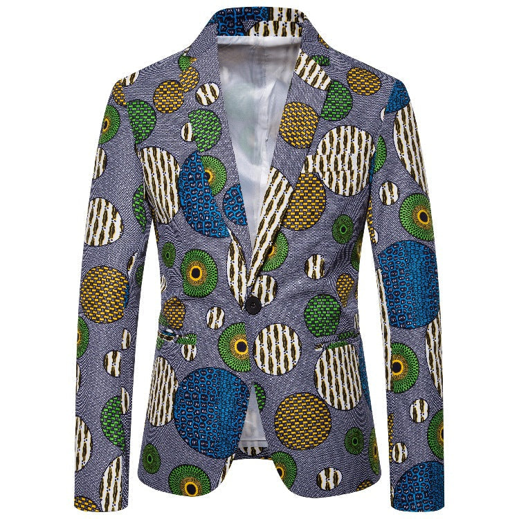 Herren Blazer Afrikanisches Muster Modern Slim Fit - BerlinGlamour