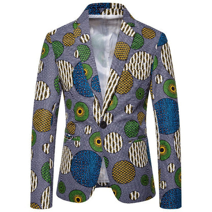 Herren Blazer Afrikanisches Muster Modern Slim Fit - BerlinGlamour