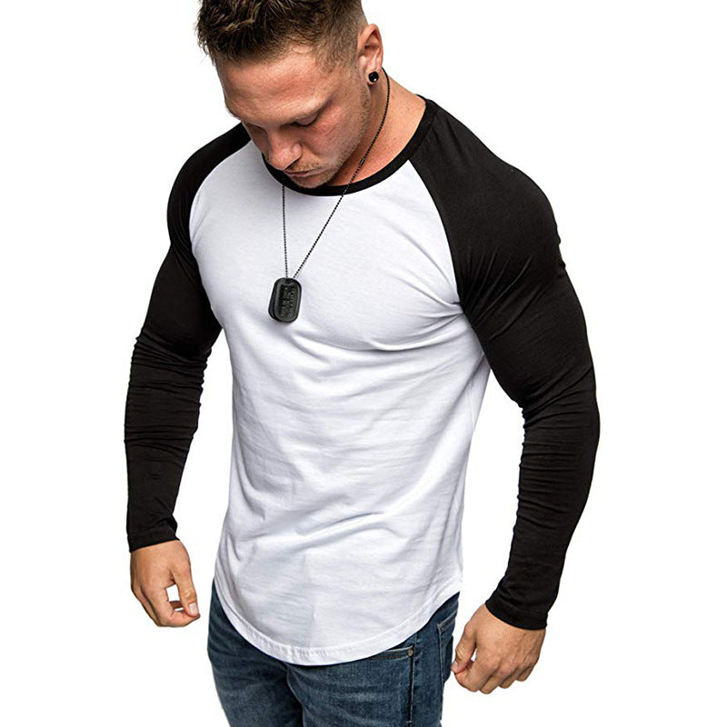Herren T-Shirt Langarm Raglan Sportlich Modern