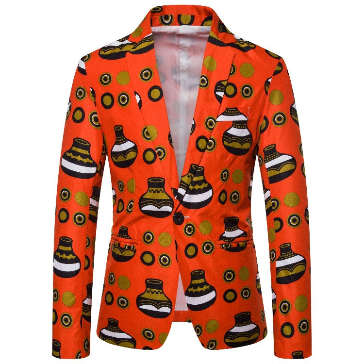Herren Sakko Afrikanisches Muster Modern Elegant - BerlinGlamour