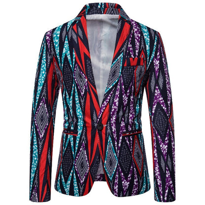 Herren Blazer Modern Geometrisches Muster Slim Fit - BerlinGlamour
