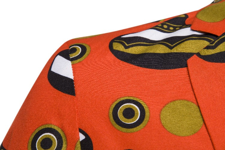 Herren Sakko Afrikanisches Muster Modern Elegant