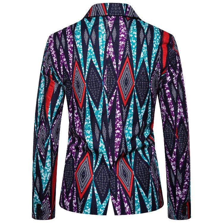 Herren Blazer Modern Geometrisches Muster Slim Fit