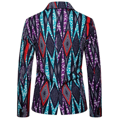 Herren Blazer Modern Geometrisches Muster Slim Fit