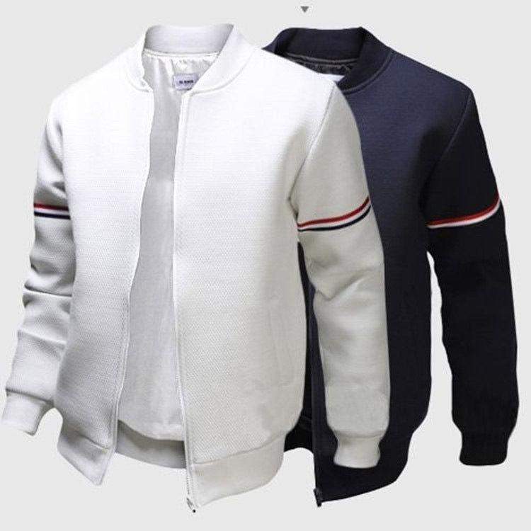 Herren Sweatjacke Urban Style Kontraststreifen Bequem - BerlinGlamour