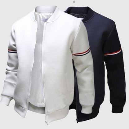 Herren Sweatjacke Urban Style Kontraststreifen Bequem - BerlinGlamour