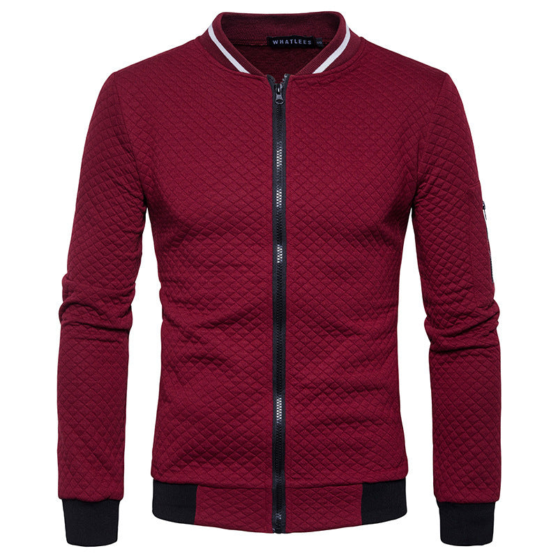 Herren Steppjacke Modern Reißverschluss Taschen Schwarz - BerlinGlamour