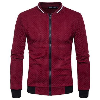 Herren Steppjacke Modern Reißverschluss Taschen Schwarz - BerlinGlamour