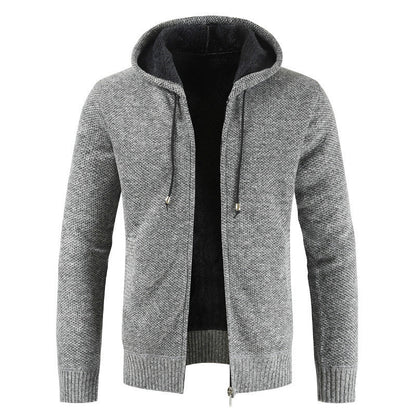 Herren Strickjacke mit Kapuze Weich Warm Modern