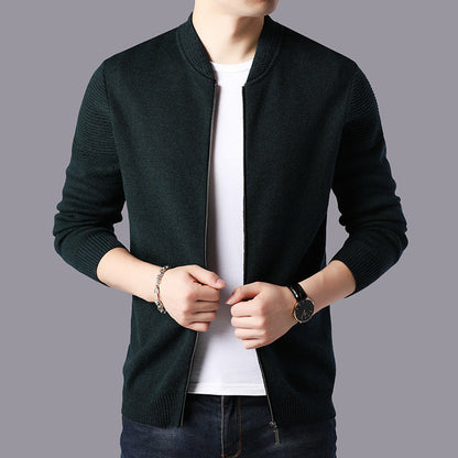 Herren Strickjacke Modern mit Taschen V-Ausschnitt Elegante
