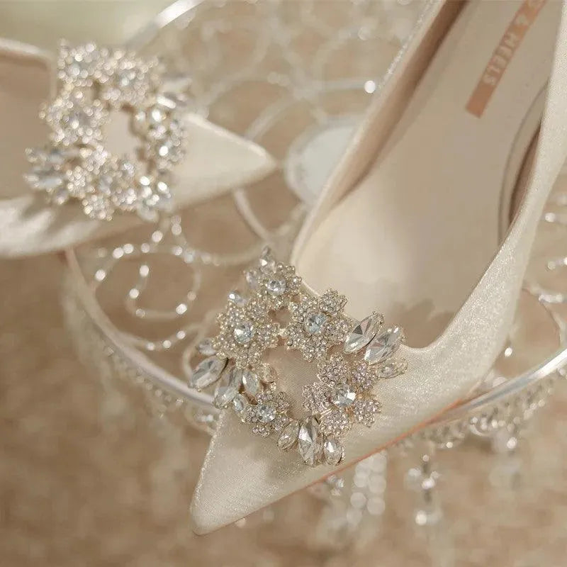 Hochzeitschuhe Stiletto Strass Schuhe Braut