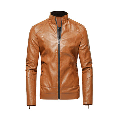 Lederjacke Herren Bikerstyle Schwarz Hochwertig