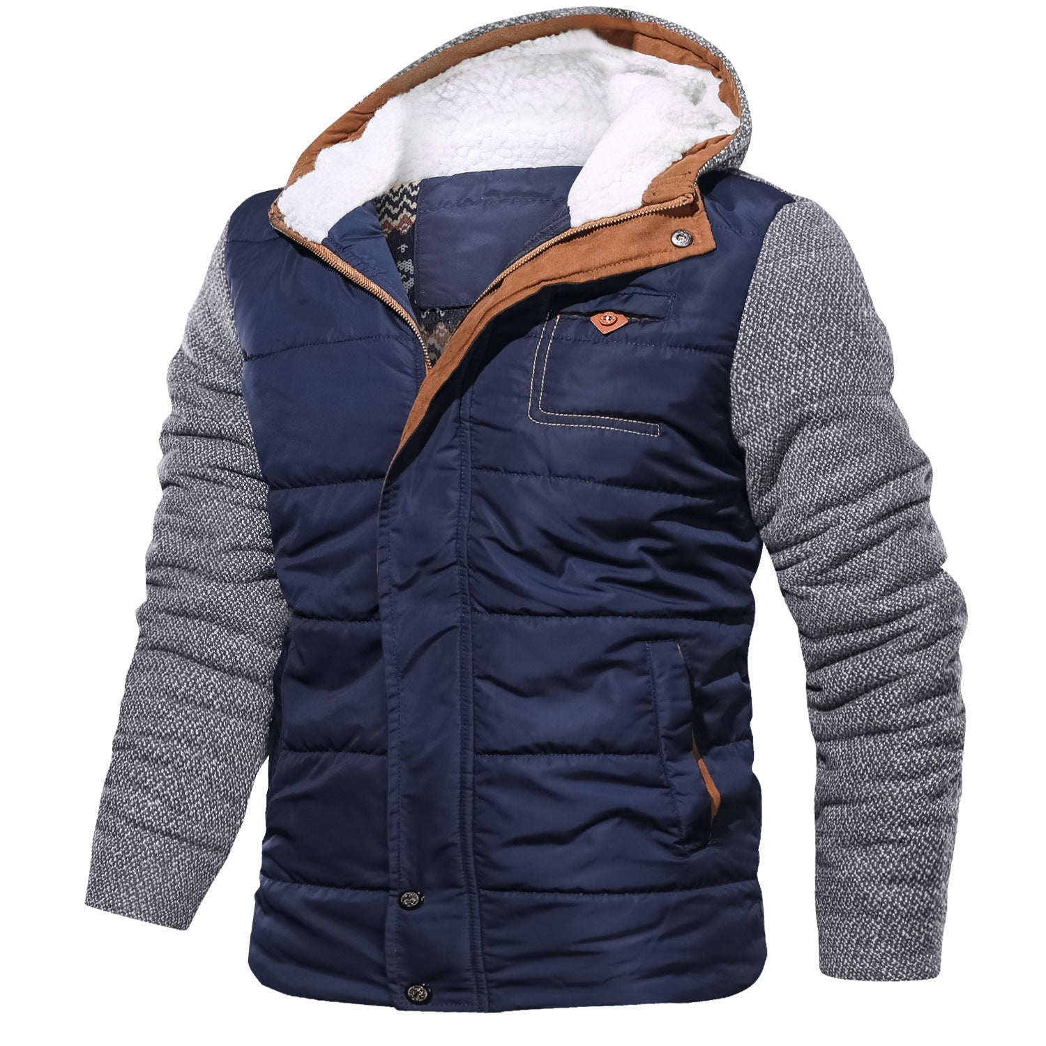 Herren Steppjacke Sportlich Warm mit Kapuze - BerlinGlamour