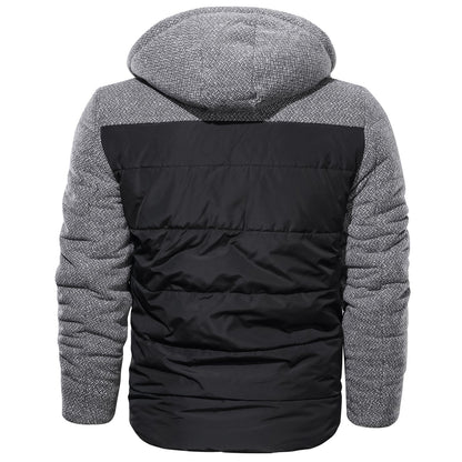 Herren Steppjacke Sportlich Warm mit Kapuze