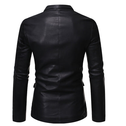 Herren elegante Kunstlederjacke mit modernem Schnitt BerlinGlamour