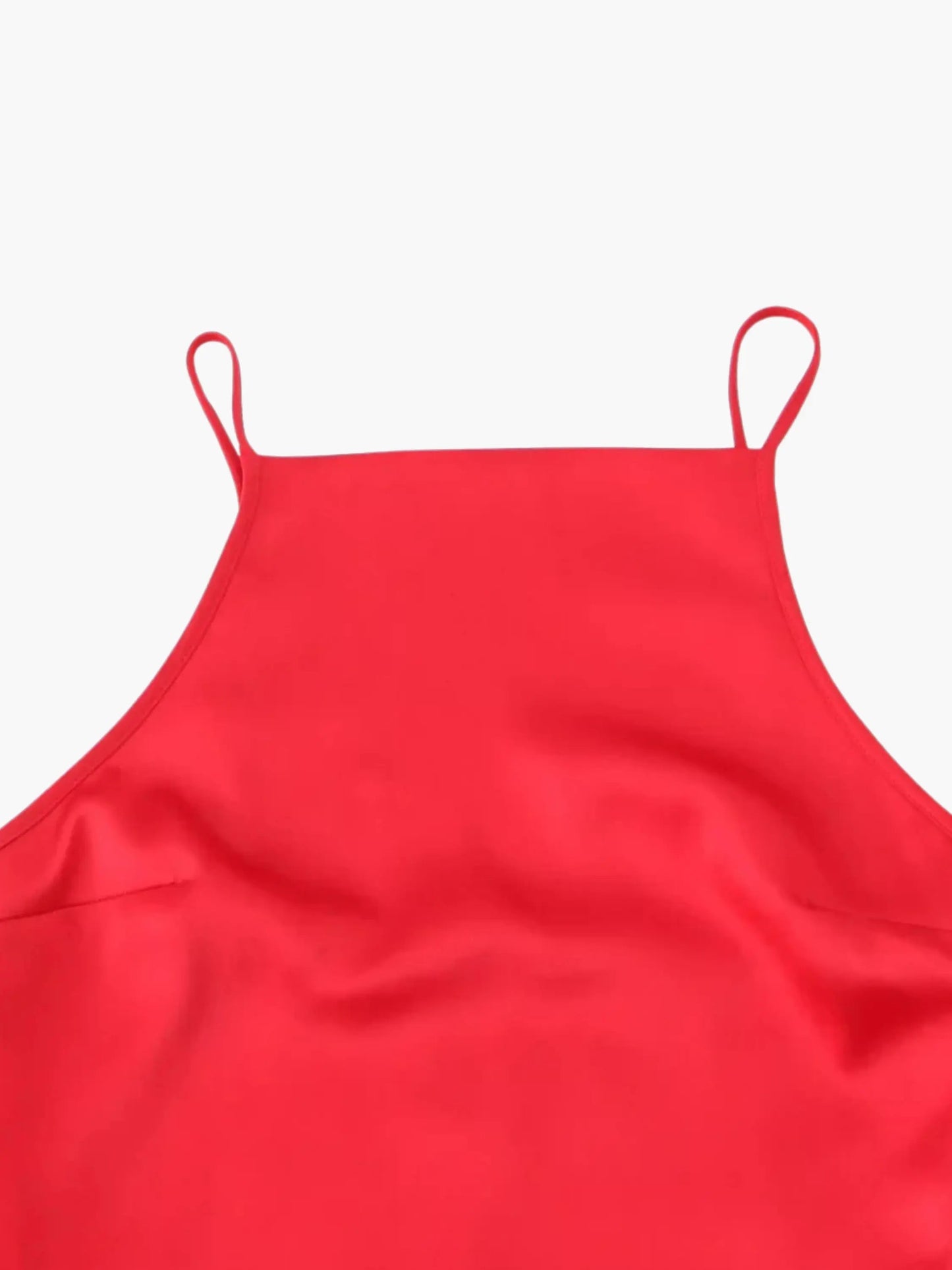 Rotes Maxikleid mit Schnürung Frauenkleid Sommer