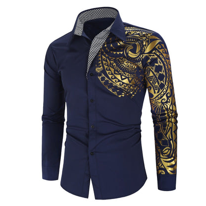 Herren Hemd Langarm Muster Kragen Modisch Berlin