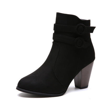 Damen Stiefeletten Komfort Blockabsatz Schnürsenkel