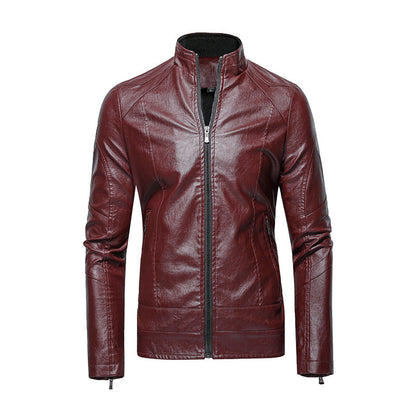 Lederjacke Herren Bikerstyle Schwarz Hochwertig