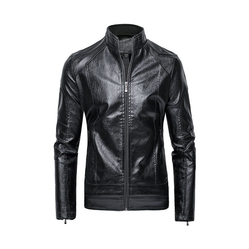 Lederjacke Herren Bikerstyle Schwarz Hochwertig - BerlinGlamour