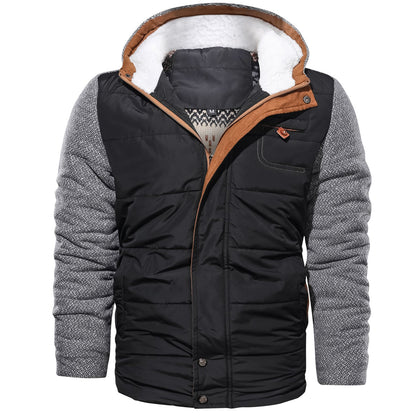 Herren Steppjacke Sportlich Warm mit Kapuze