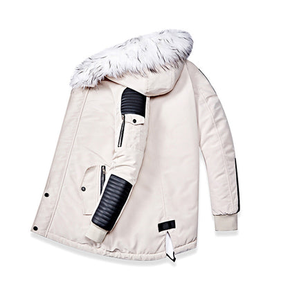 Herren Winterjacke Warm Isoliert mit abnehmbarem Fellkragen