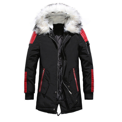 Herren Winterjacke Warm Isoliert mit abnehmbarem Fellkragen