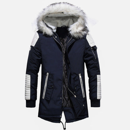 Herren Winterjacke Warm Isoliert mit abnehmbarem Fellkragen