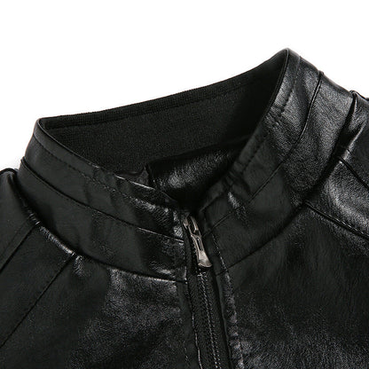 Lederjacke Herren Bikerstyle Schwarz Hochwertig