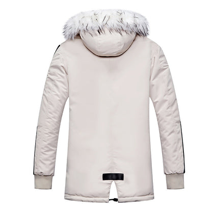 Herren Winterjacke Warm Isoliert mit abnehmbarem Fellkragen