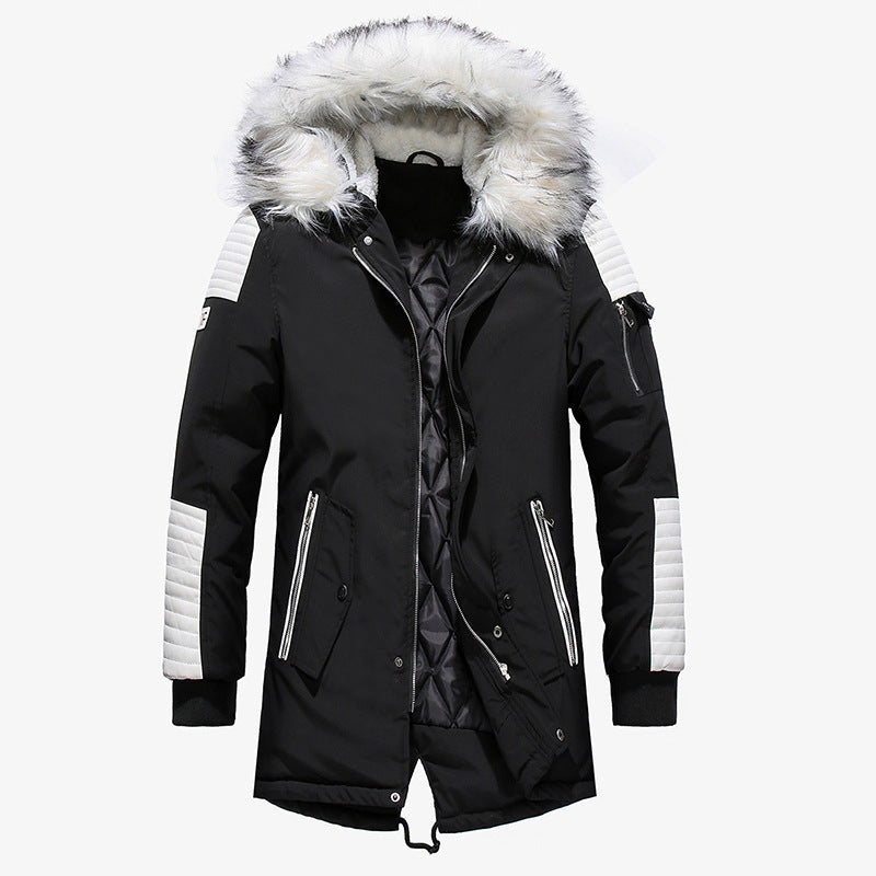 Herren Winterjacke Warm Isoliert mit abnehmbarem Fellkragen