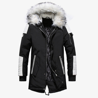 Herren Winterjacke Warm Isoliert mit abnehmbarem Fellkragen