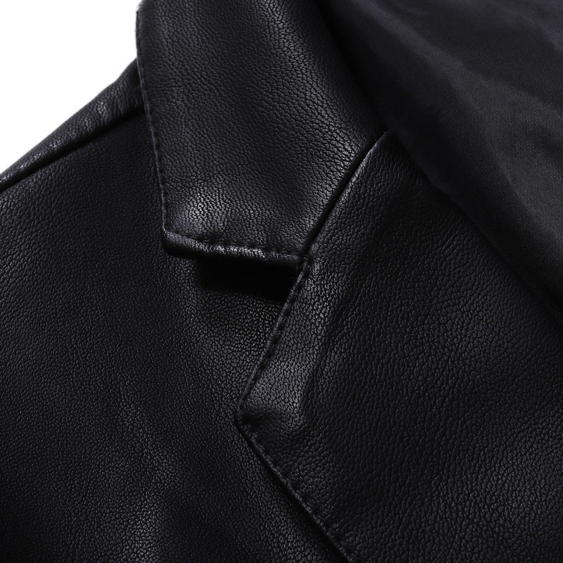 Herren elegante Kunstlederjacke mit modernem Schnitt BerlinGlamour