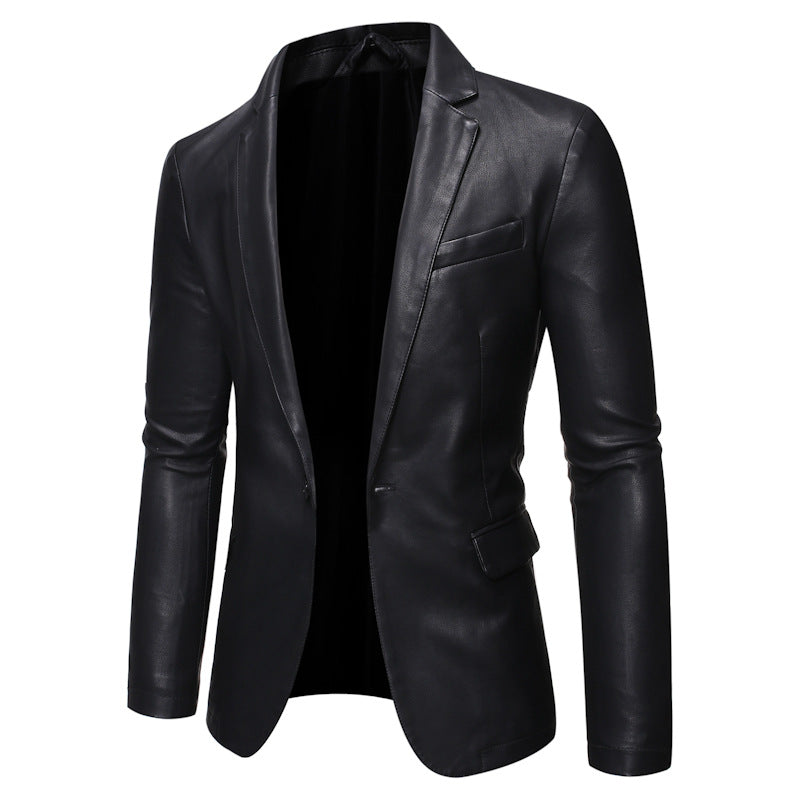Herren elegante Kunstlederjacke mit modernem Schnitt BerlinGlamour - BerlinGlamour