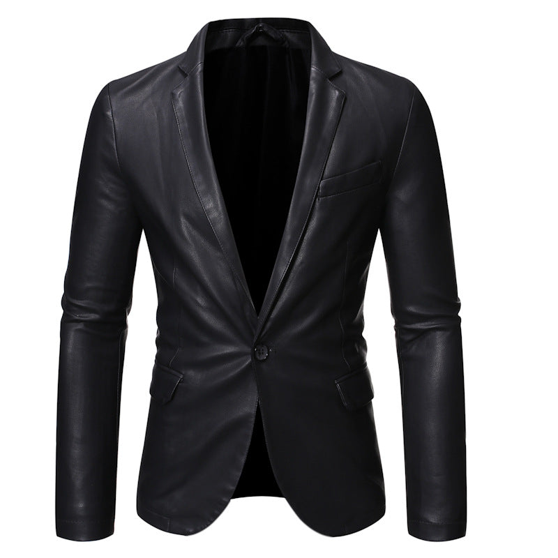Herren elegante Kunstlederjacke mit modernem Schnitt BerlinGlamour