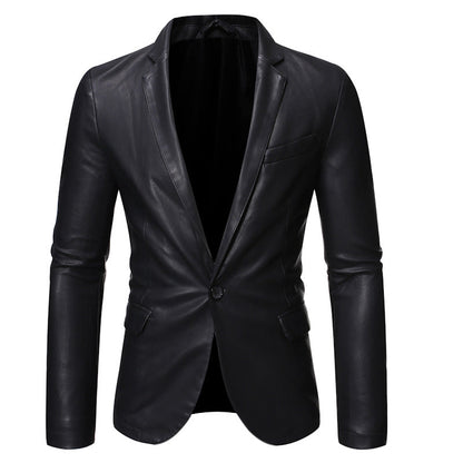 Herren elegante Kunstlederjacke mit modernem Schnitt BerlinGlamour