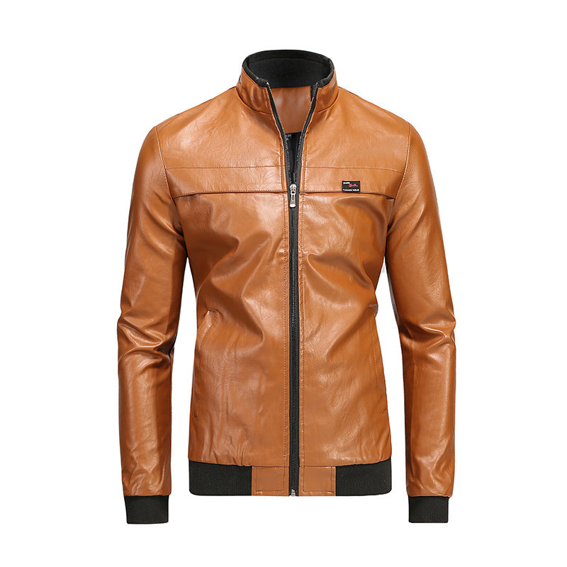 Lederjacke Herren Schwarz Biker Stil