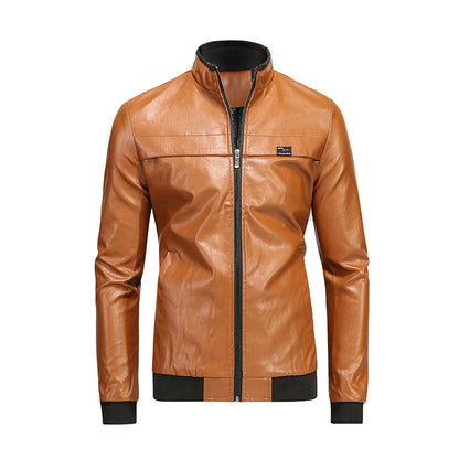 Lederjacke Herren Schwarz Biker Stil