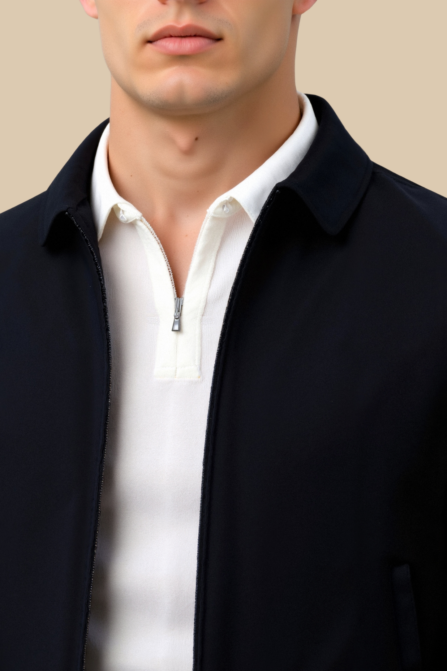 Herrenjacke Schwarz Elegante Slim Fit