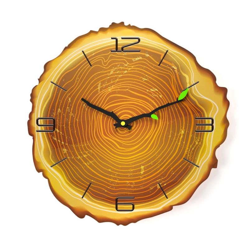 Holz Wanduhr Jahresringe Dekorativ Berlin
