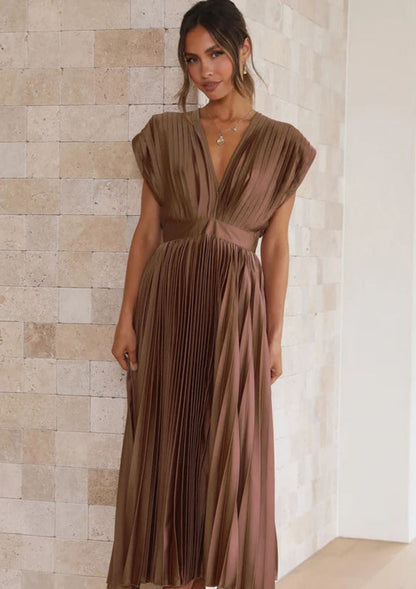 Elegantes Maxikleid Leichter Stoff Damen Kleid Sommer