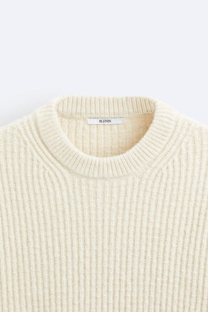Klassischer Pullover Grobstrick Bequem Warm