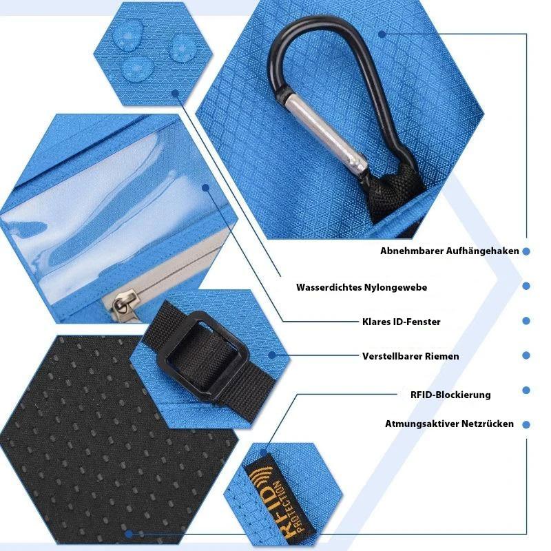 Reisebrieftasche RFID-Sicher mit Blockierungsfunktion